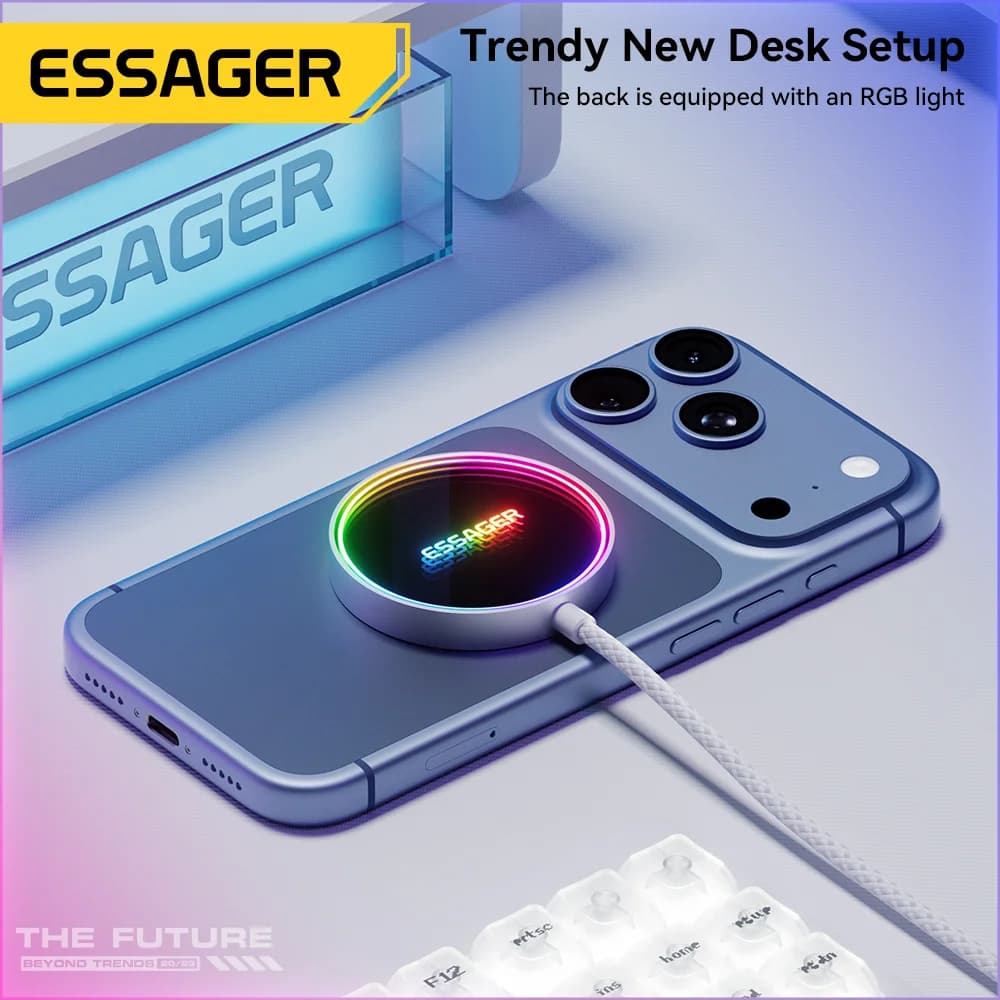 15W magnetická bezdrôtová nabíjačka RGB pre iPhone