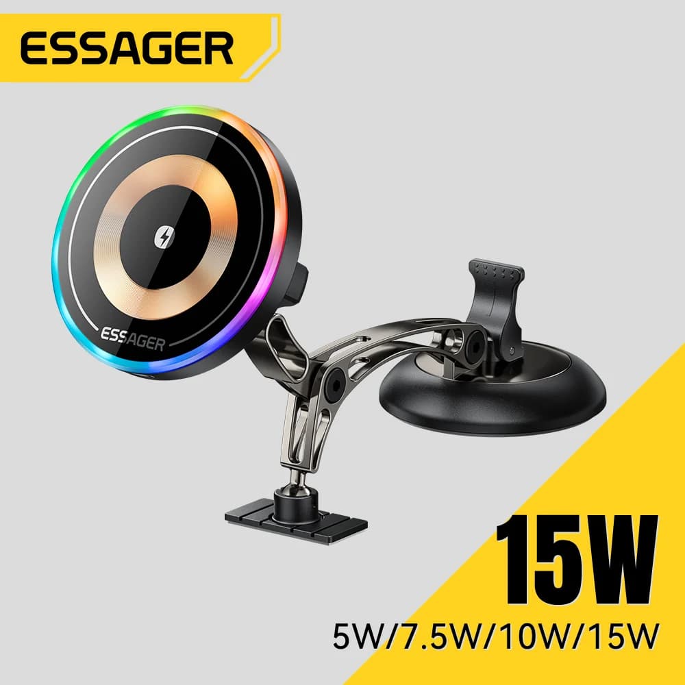 Magnetický bezdrôtový nabíjací držiak do auta 15W s otočením