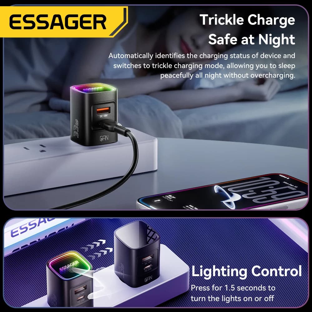 33W GaN USB-C PD prenosná nabíjačka