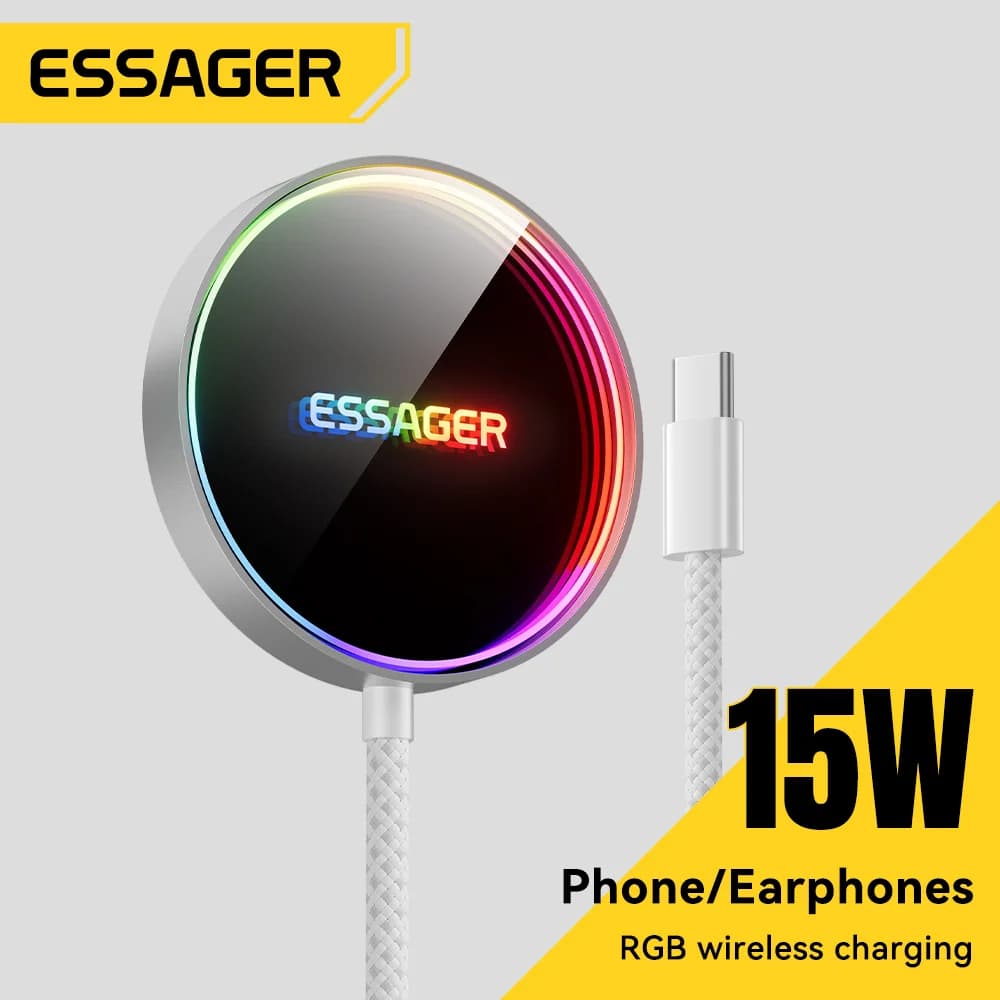 15W magnetická bezdrôtová nabíjačka RGB pre iPhone