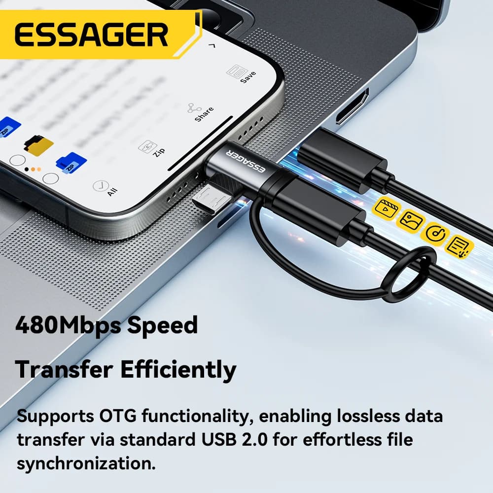 2-v-1 adaptér Lightning a Micro USB