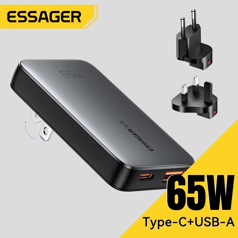 65W ultratenký GaN USB-C cestovný nabíjač