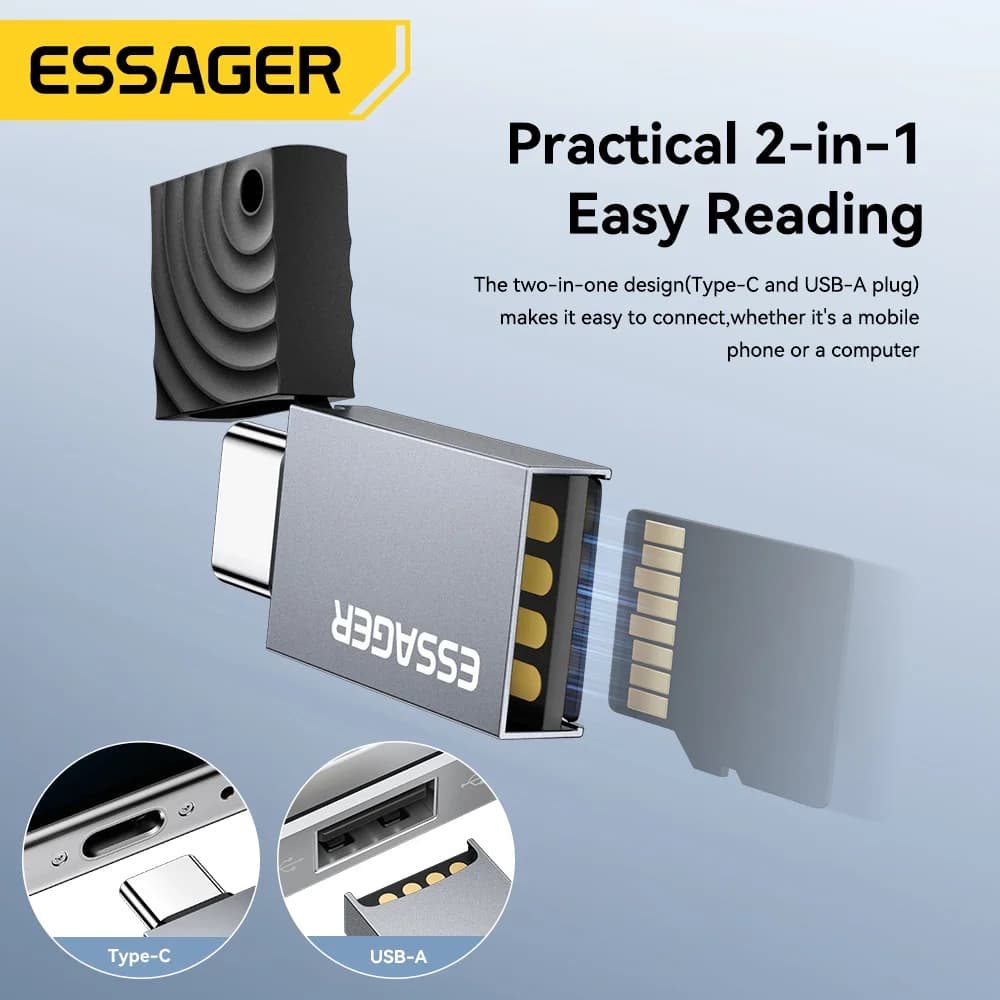 2-v-1 čítačka kariet USB-C a USB 2.0