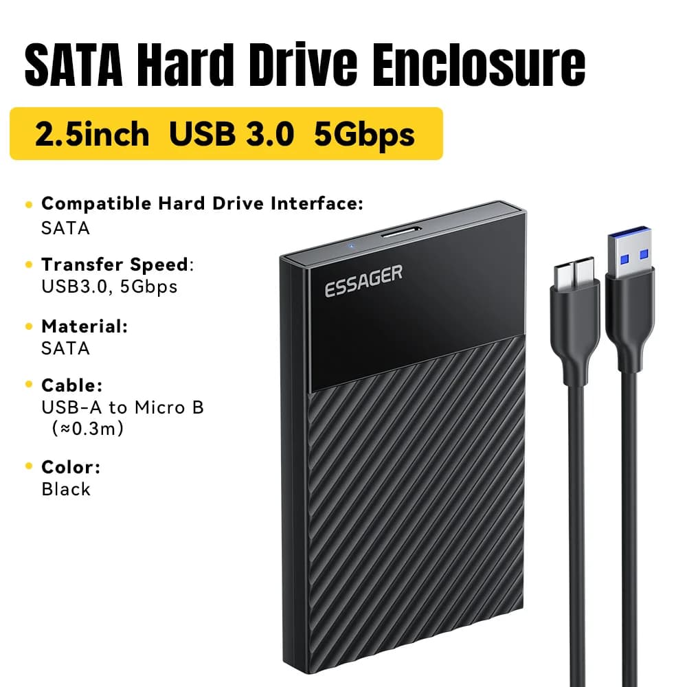 2,5-palcové USB 3.0 SATA puzdro pre SSD/HDD