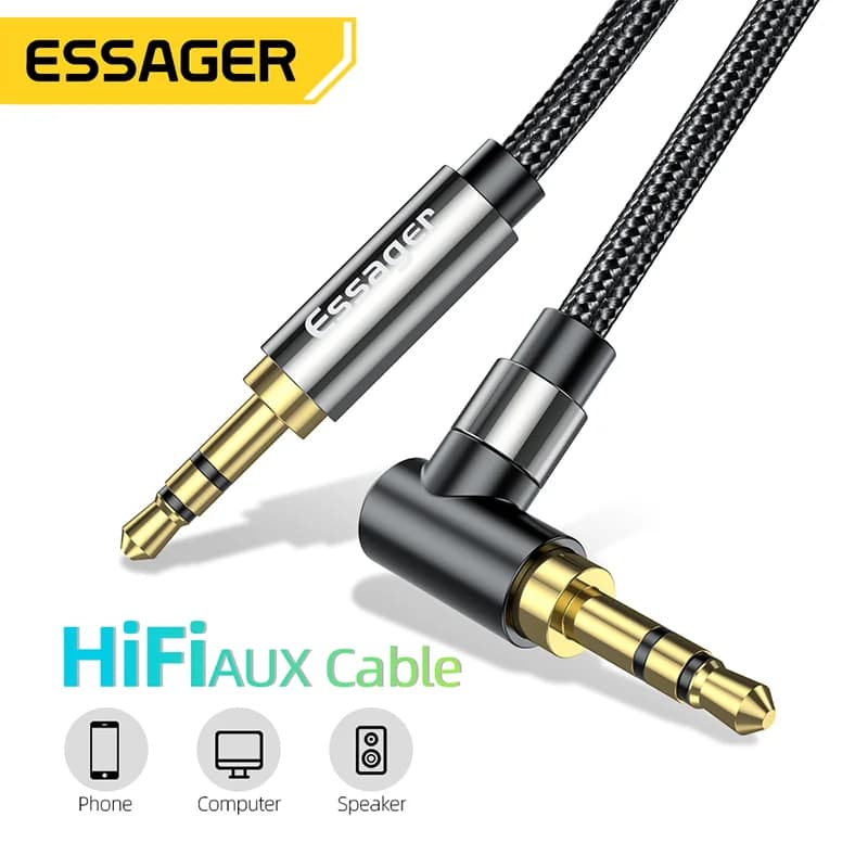Hi-Fi Aux audio kábel s konektorom 3,5 mm pre reproduktory