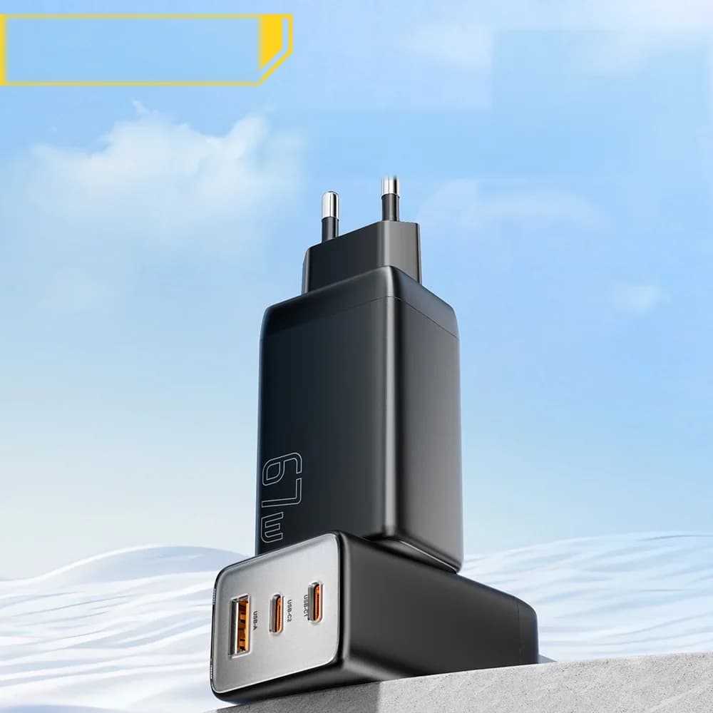 67W GaN USB-C rýchlonabíjačka s QC a PD