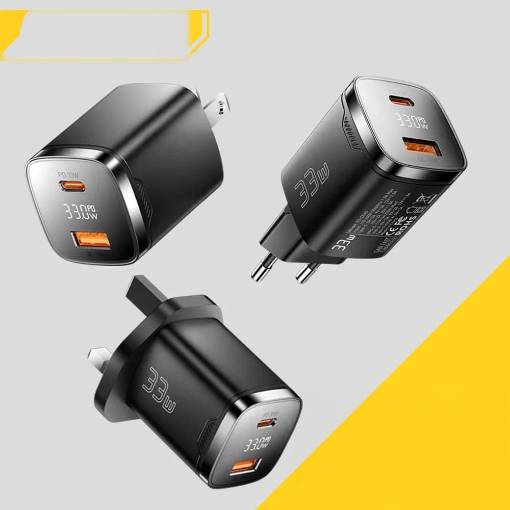 33W GaN USB-C nabíjačka s digitálnym displejom PD