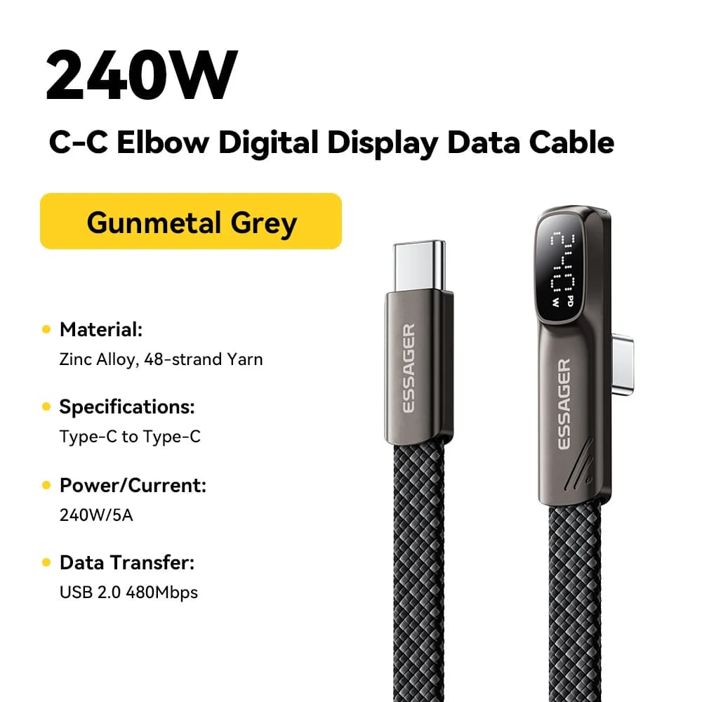 Loktový USB-C kábel 240W pre rýchle nabíjanie