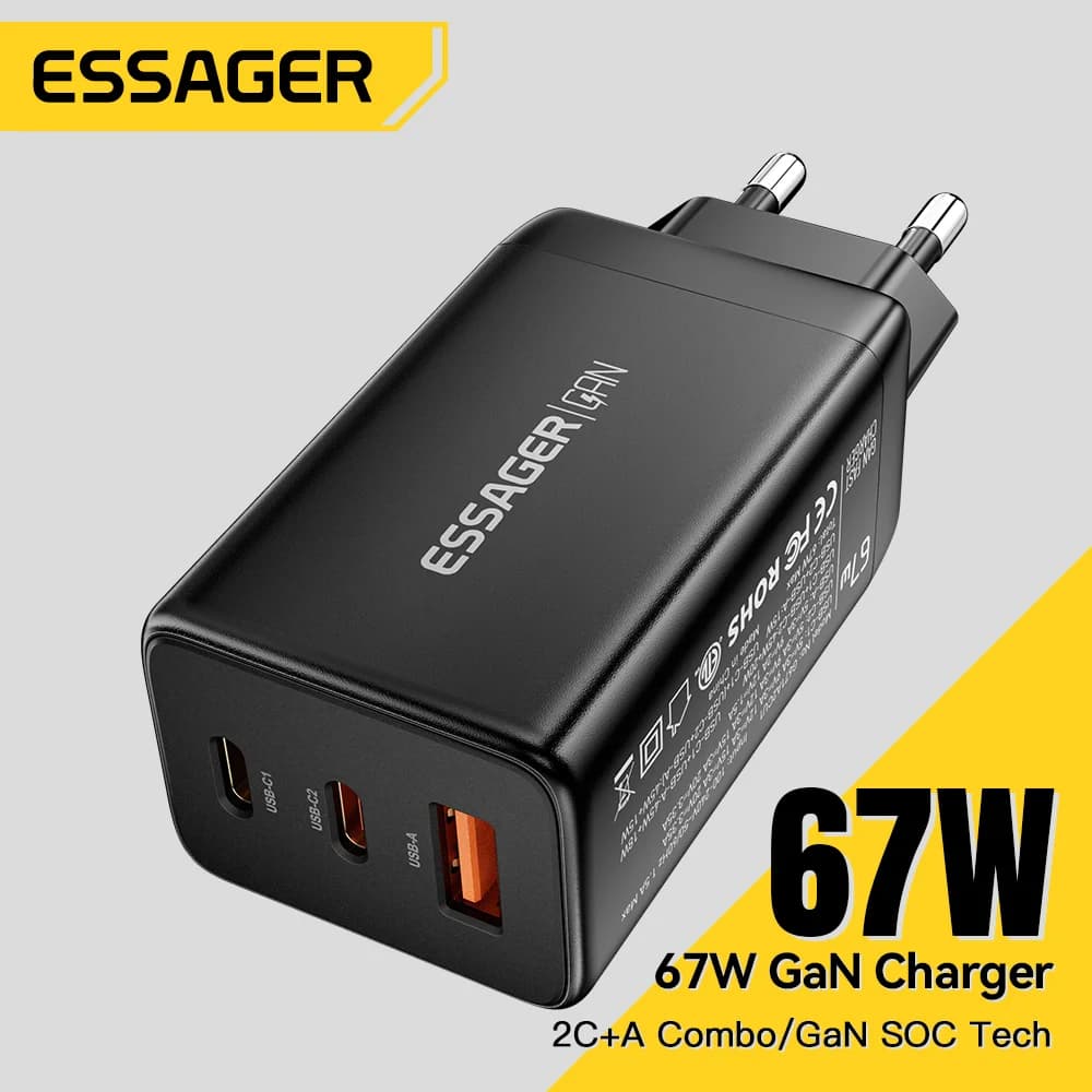 Rýchla nabíjačka GaN USB Type-C 67W s podporou PPS
