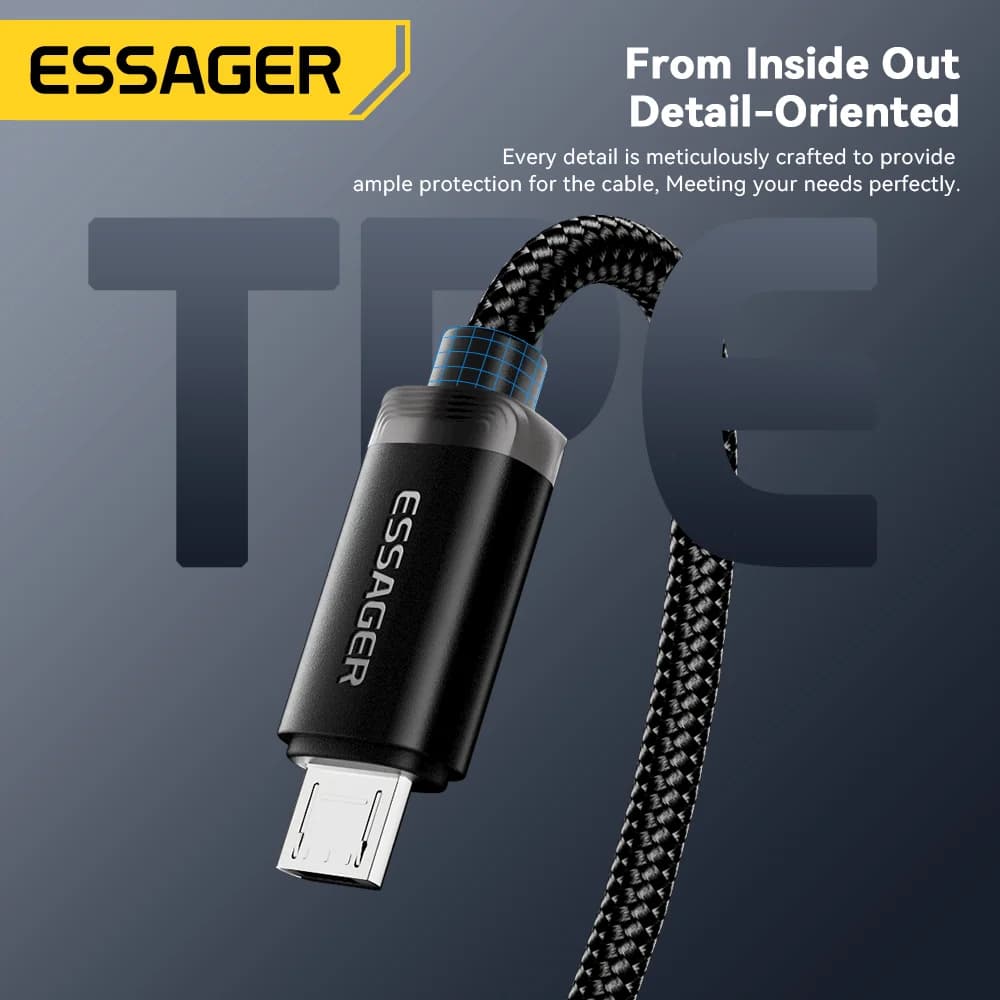 2-v-1 rýchlonabíjací kábel USB Type-C a Micro USB