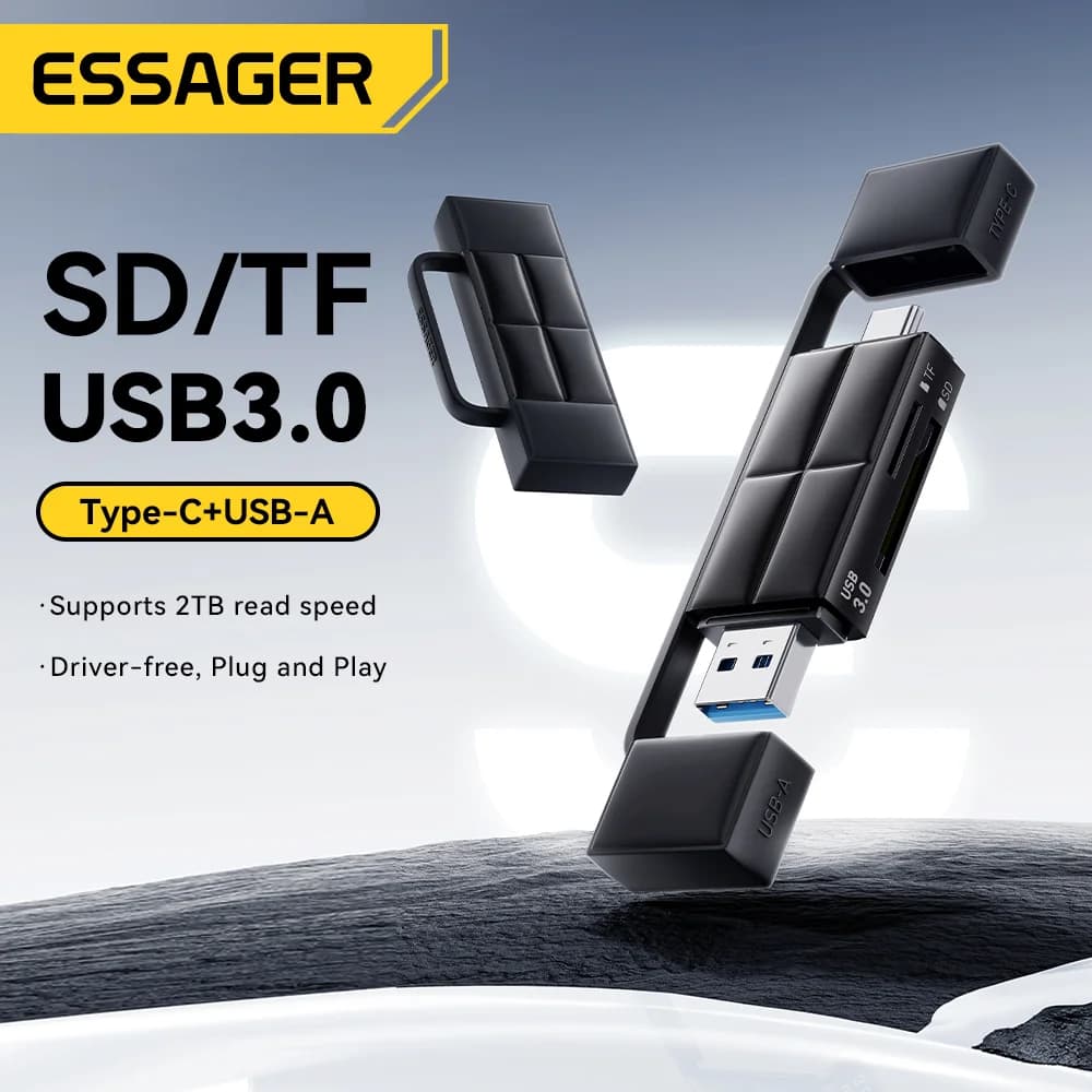 Čítačka kariet SD/Micro SD s rozhraním USB 3.0 a Type-C
