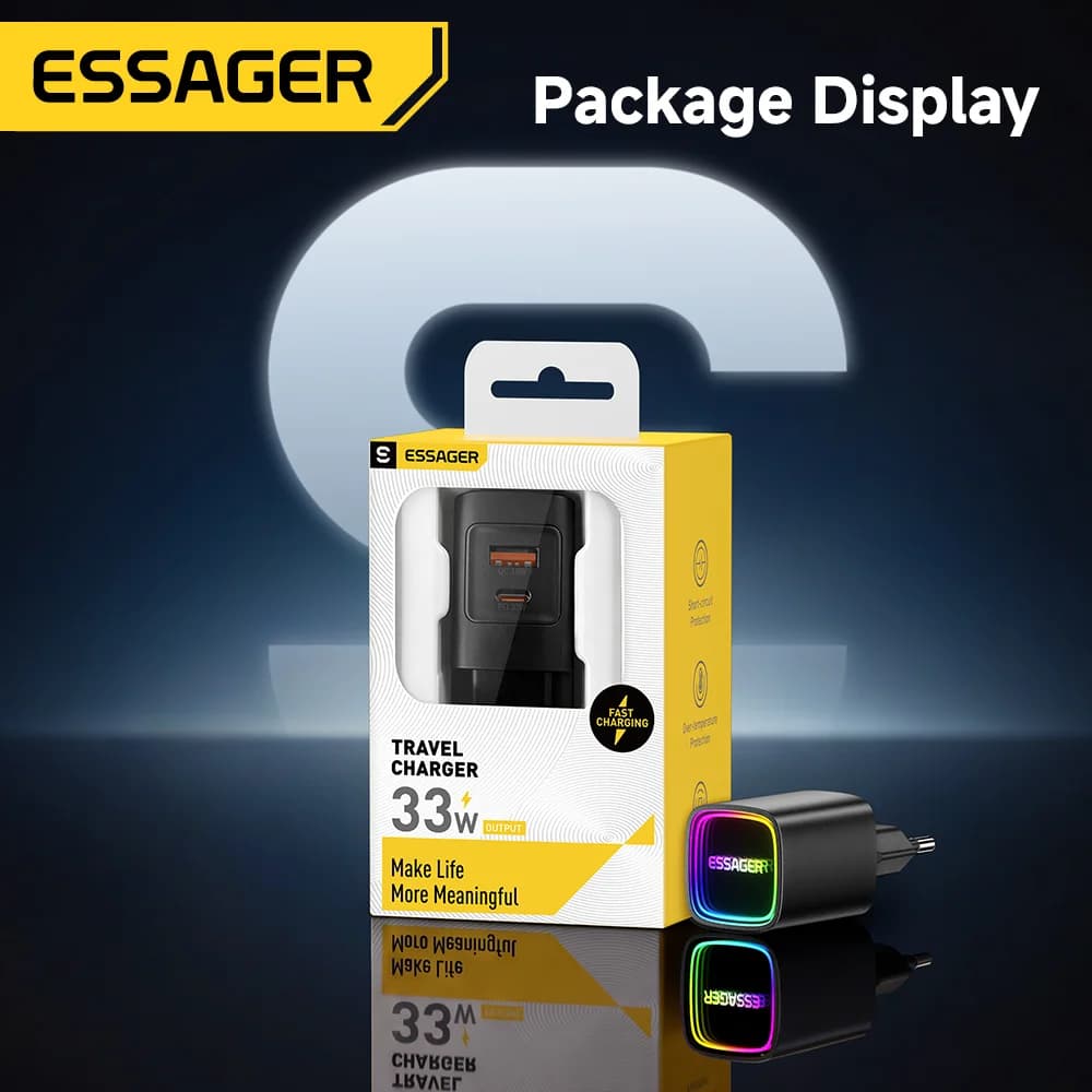 33W GaN USB-C PD prenosná nabíjačka