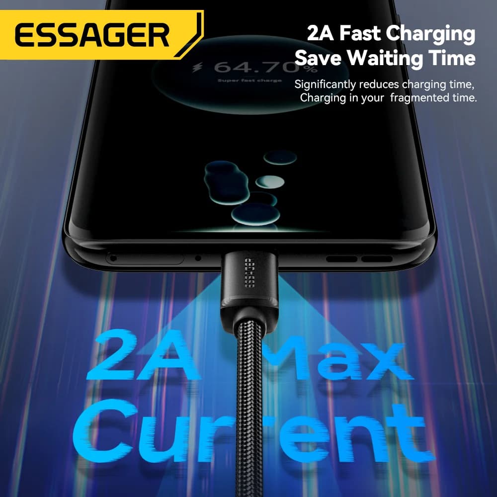 2-v-1 rýchlonabíjací kábel USB Type-C a Micro USB