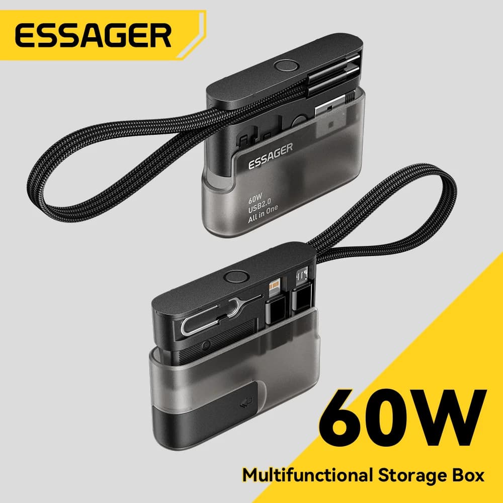 Sada dátového kábla 60W USB-C s cestovným úložným boxom
