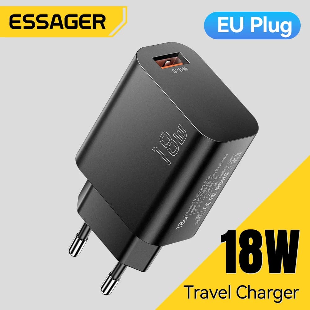 18W USB-A QC 3.0 Rýchla sieťová nabíjačka
