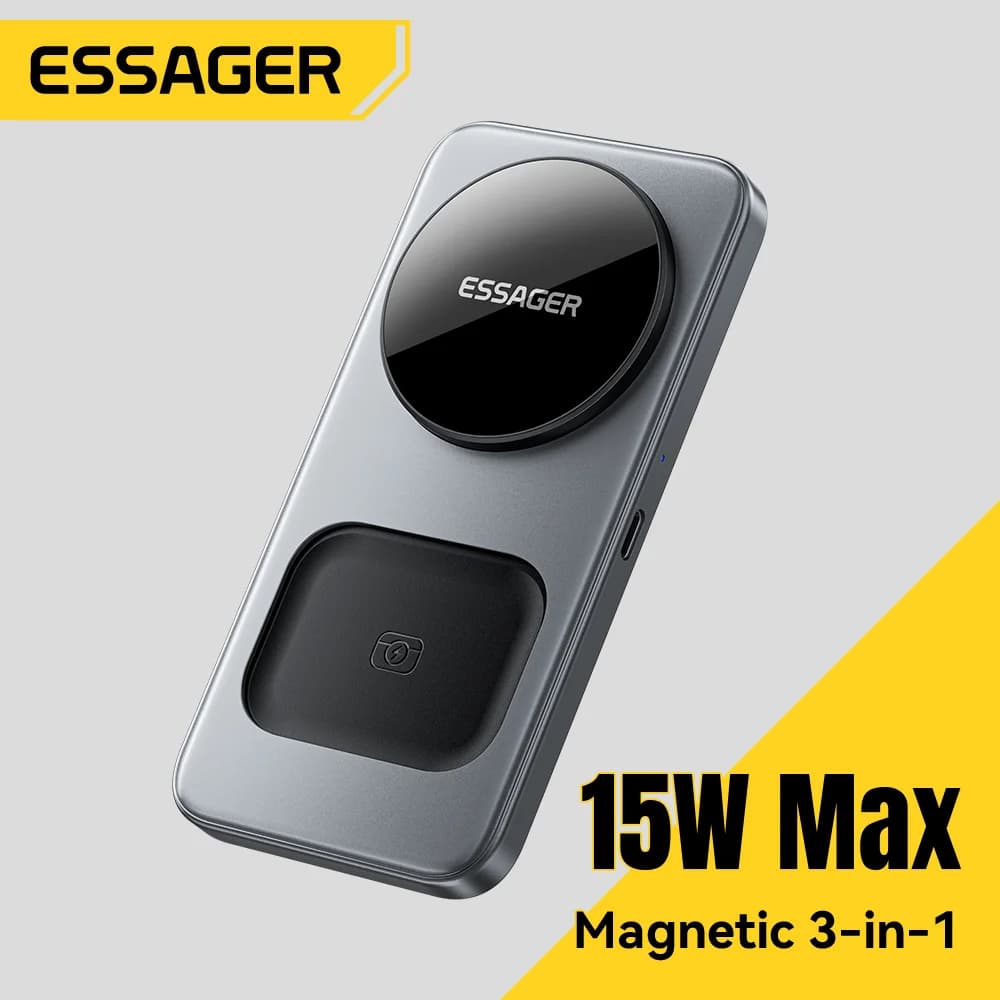 15W skladací 3-in-1 bezdrôtová nabíjacia stanica s magnetom