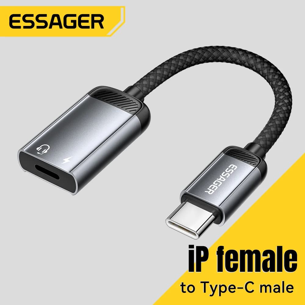 USB-C samica na Lightning samec OTG audio adaptér