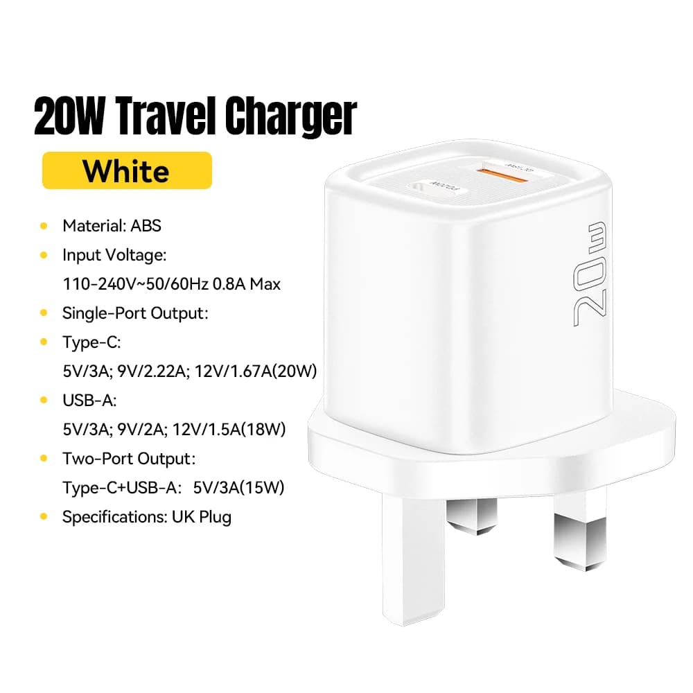 20W USB-C PD rýchlonabíjačka
