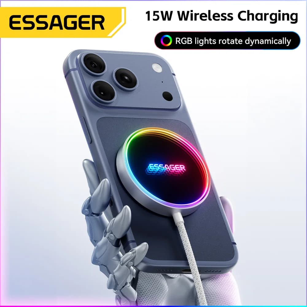 15W magnetická bezdrôtová nabíjačka RGB pre iPhone