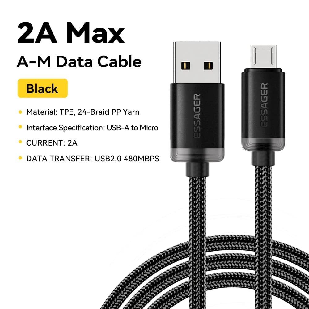 Rýchlonabíjací dátový kábel Micro USB 2A, 3m