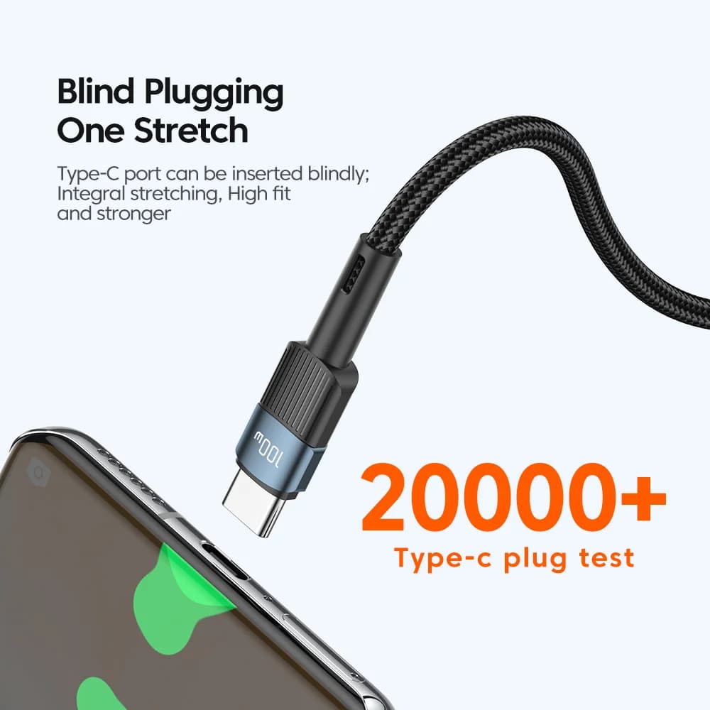 100W USB-C na USB-C rýchlonabíjací kábel 3m